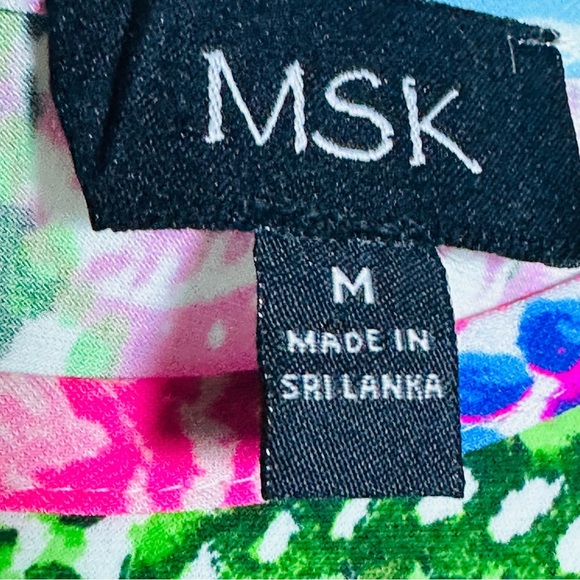 MSK Vibrant Paisley Maxi Dress Sleeveless multicolored  Size M Casual unlined - Picture 6 of 10